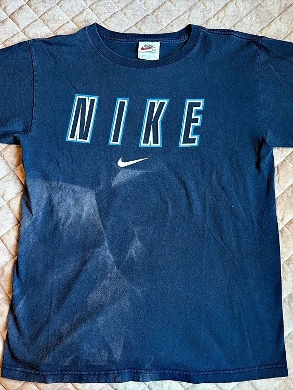 Nike Men's Blue Logo Short Sleeve Tee